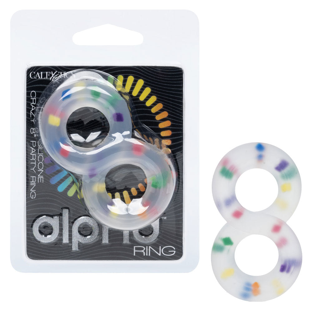 CalExotics Alpha Liquid Silicone Crazy 8 Party Ring – Multi Color