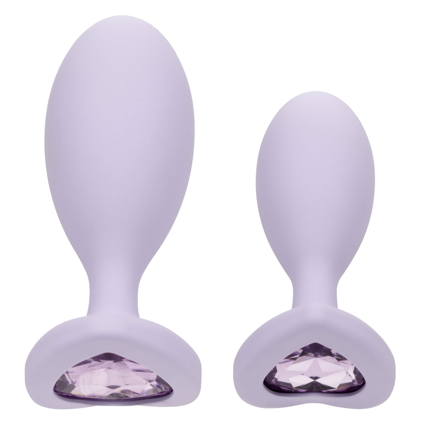 CalExotics Love Crystal Booty Duo - Purple Anal Plug Set with Graduated Sizes