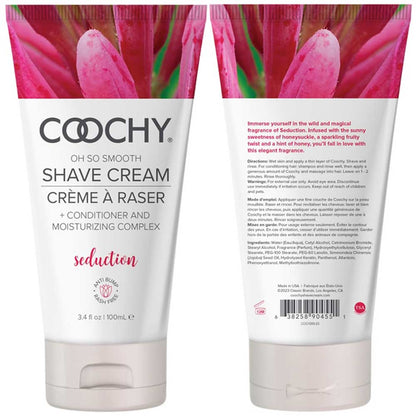 Coochy Oh So Smooth Shave Cream - Seduction - 3.4 Oz - Hair Conditioner & Shave Cream