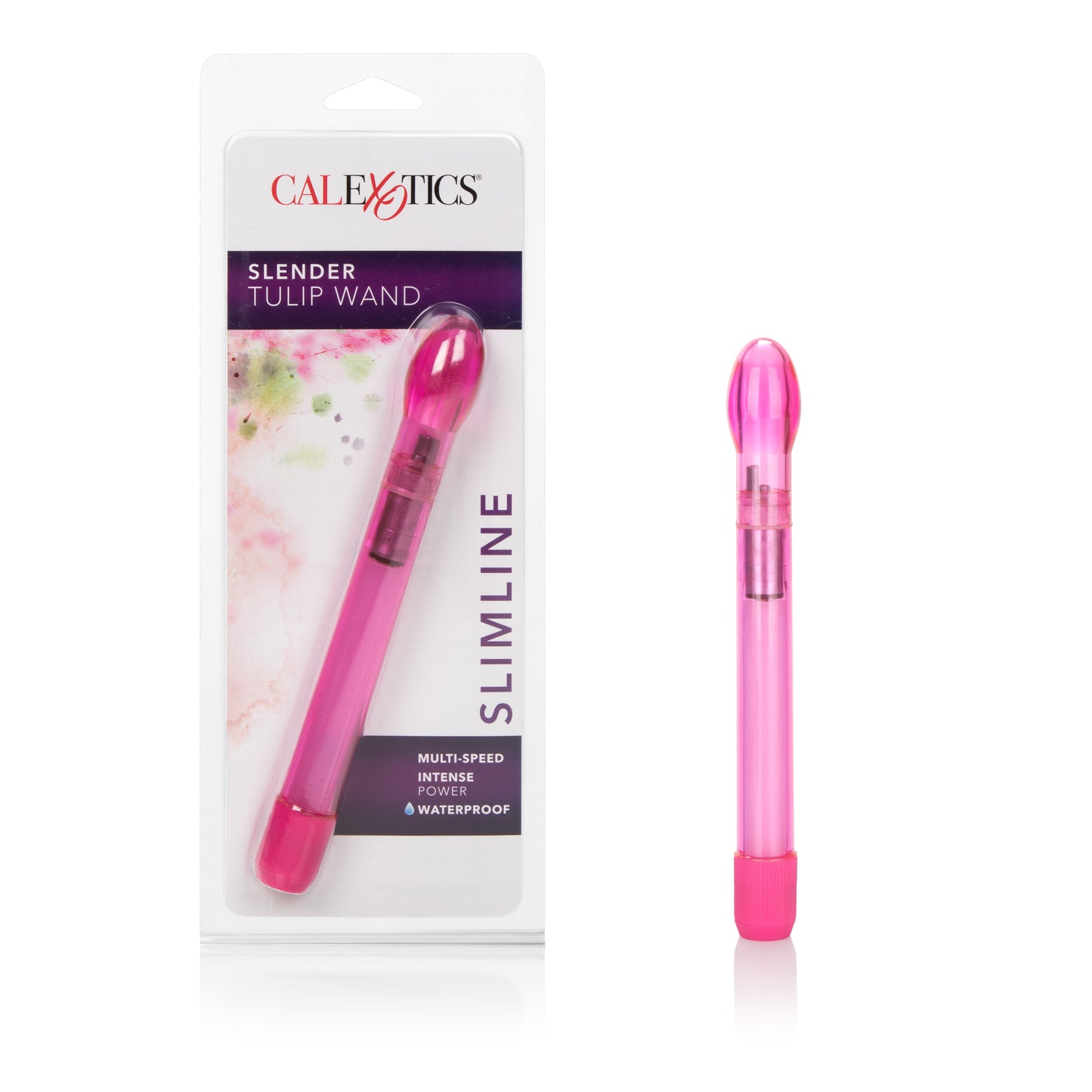 CalExotics Slender Tulip Wand – Multi-Speed Vibrating Wand – Pink