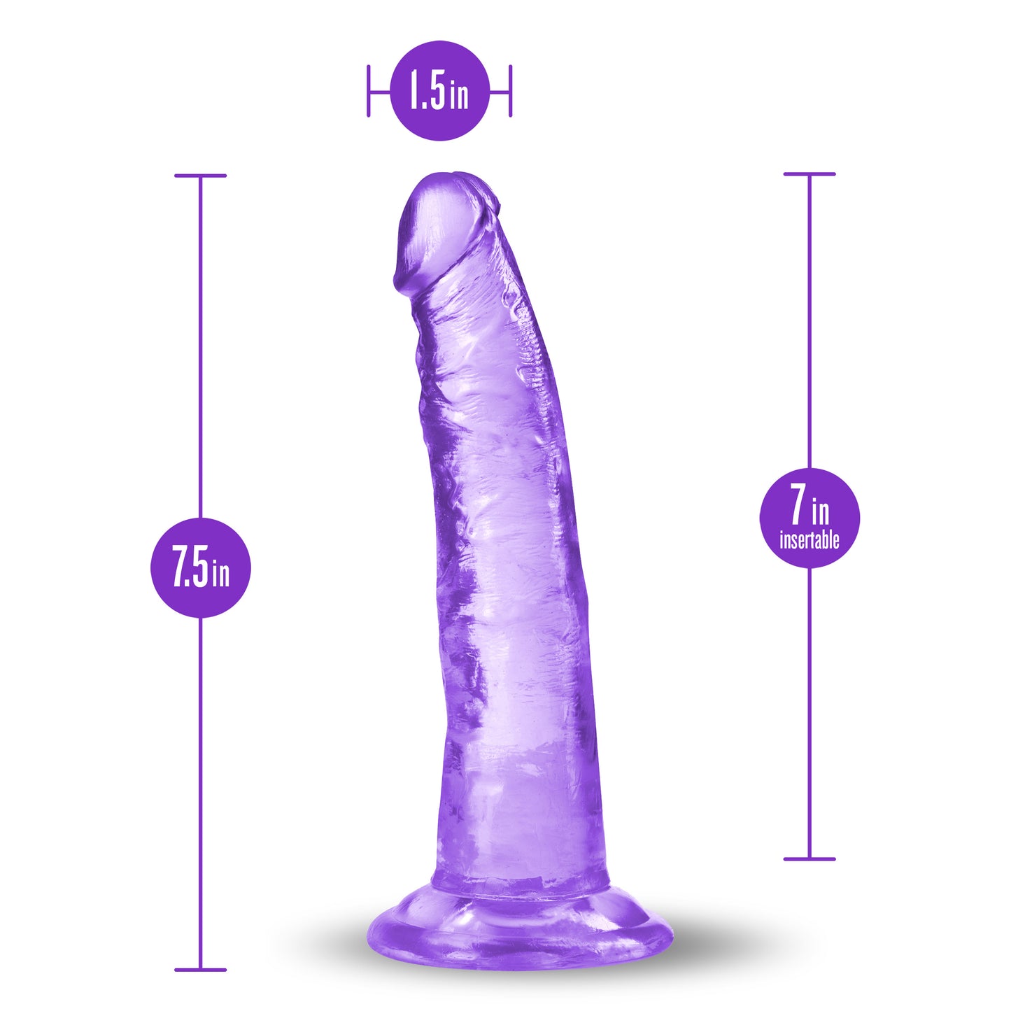 Blush B Yours Plus Lust n' Thrust Dildo – Purple – G-spot and P-spot Stimulation