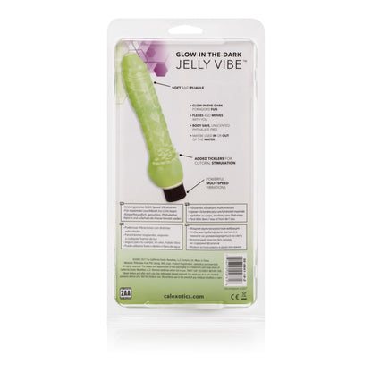 CalExotics Glow-in-the-Dark Jelly Penis Vibe – Multi-Speed – Green