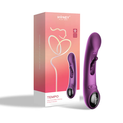 Honey Play Box Tempo App-Controlled Tapping G-Spot Vibrator – Purple