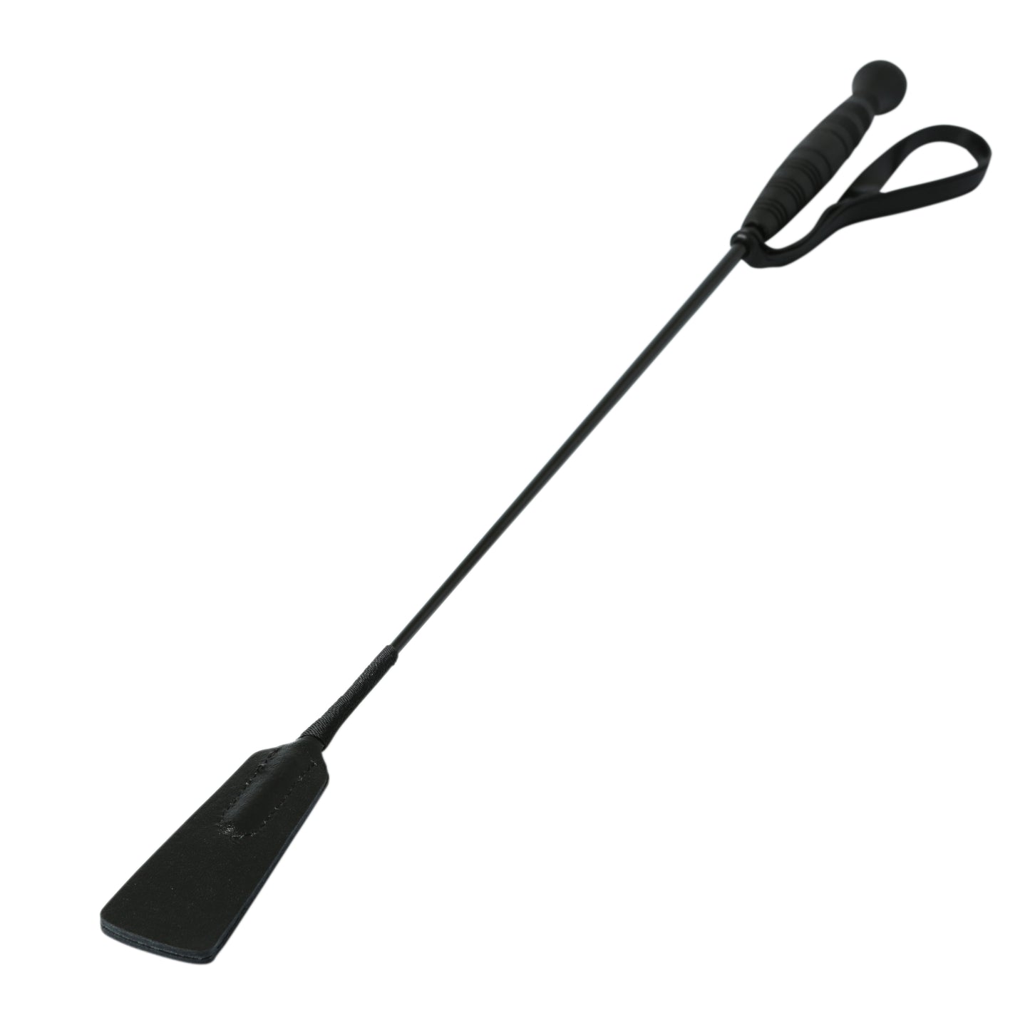 Sportsheets Slender Impulse Crop - Black - Long Shaft for Broader Impact