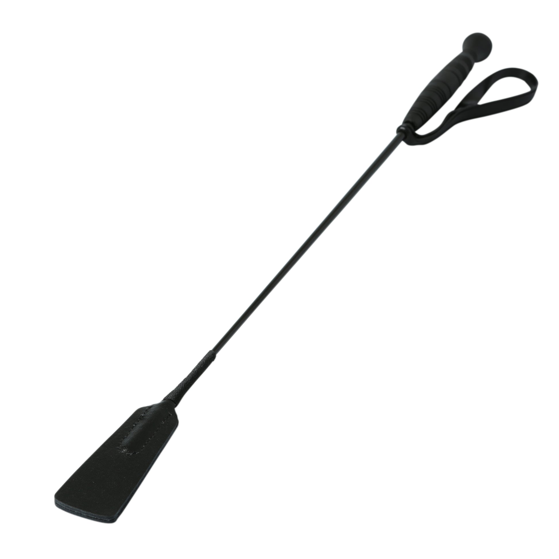 Sportsheets Slender Impulse Crop - Black - Long Shaft for Broader Impact