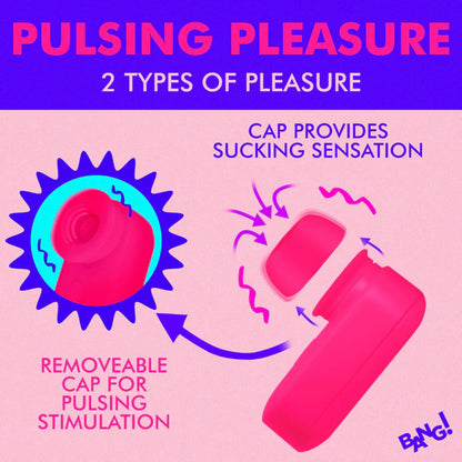 XR Brands Mini Clitoral Stimulator – Pink – Waterproof and Rechargeable