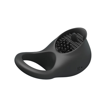 Pretty Love Ring Shaking II Cock Ring with Clitoral Stimulator – Black