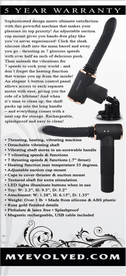 Evolved Novelties Too Hot to Handle Thrusting and Vibrating Machine – Black