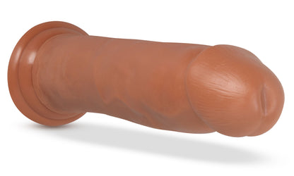 Au Naturel Carlos 9 Inch Dong – Mocha with Suction Cup Base
