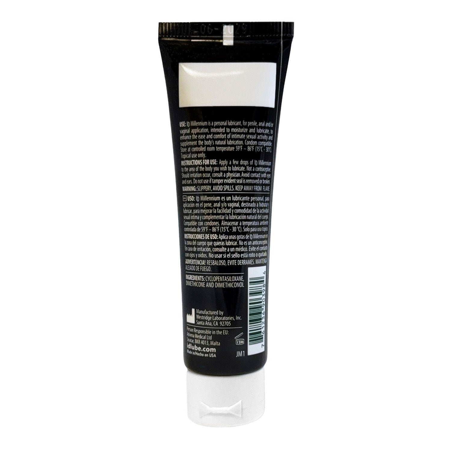 ID Millennium Silicone Lubricant 1oz Tube – Clear