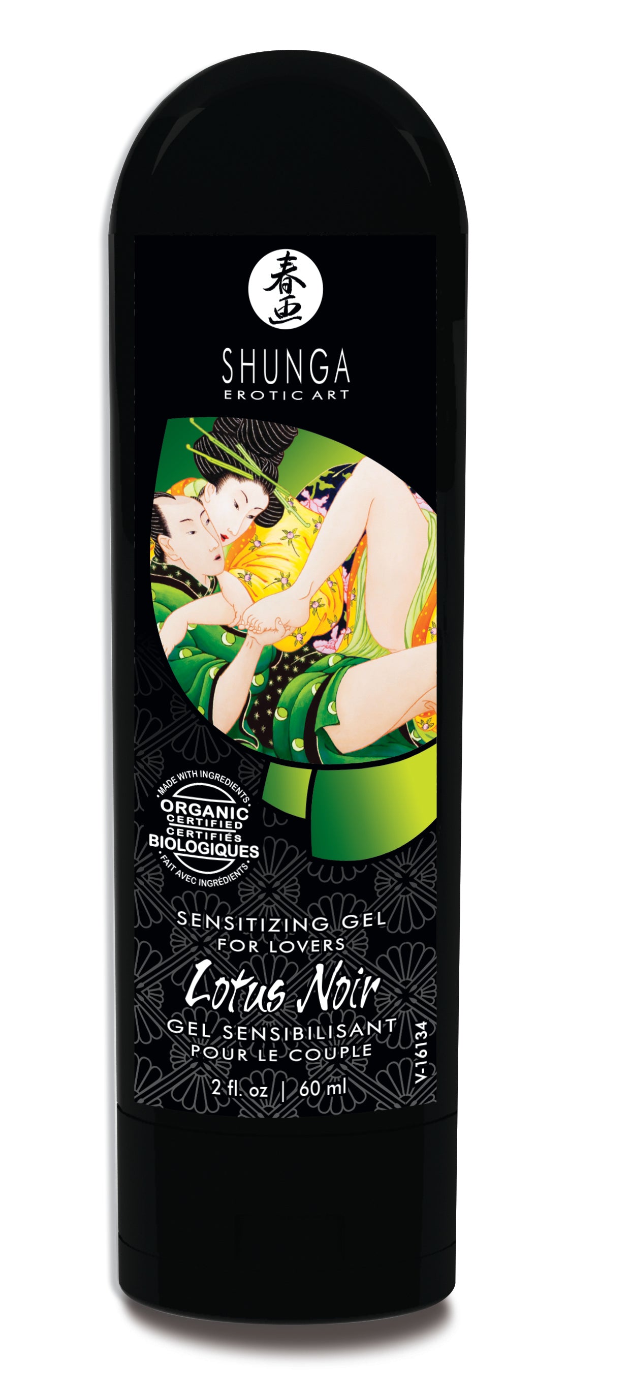 Shunga Lotus Noir Sensitizing Gel for Lovers - External Use - Cooling Effect - 2 Fl. Oz.