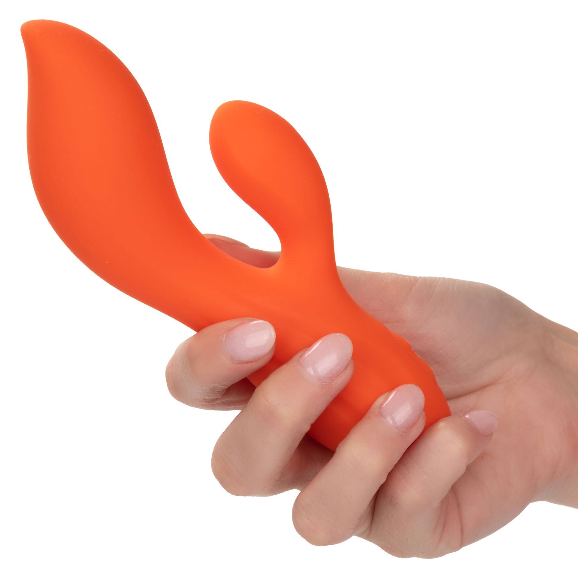 CalExotics Stella Liquid Silicone Dual Teaser - Orange - G-Spot and Clitoral Stimulation