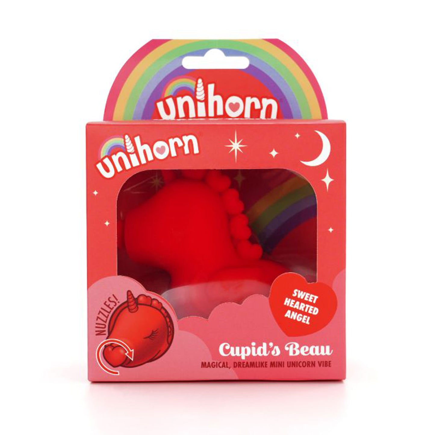 Unihorn Cupid Heart Nosed Vibrator - Red - Multi-Function