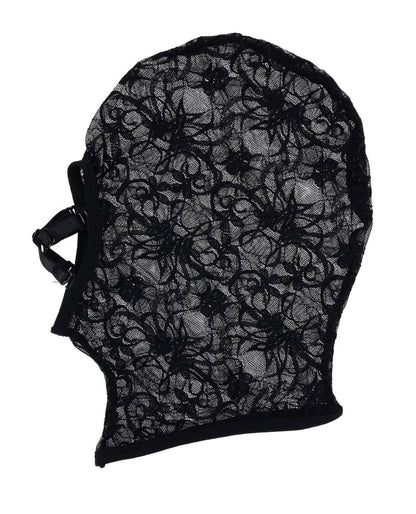 Sportsheets Lace Hush Hood – Black – Full-Coverage Sensory Play Accessory