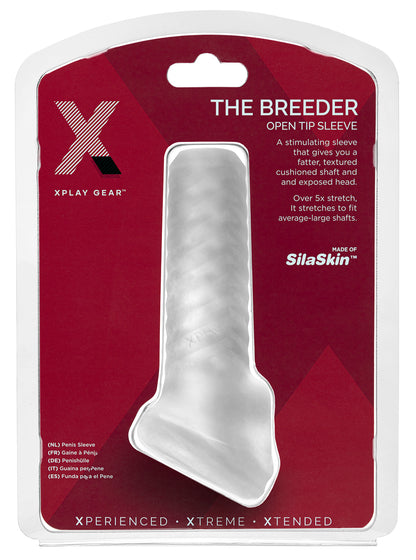 Xplay Breeder Clear Sleeve – Textured Cushion for Enhanced Sensation