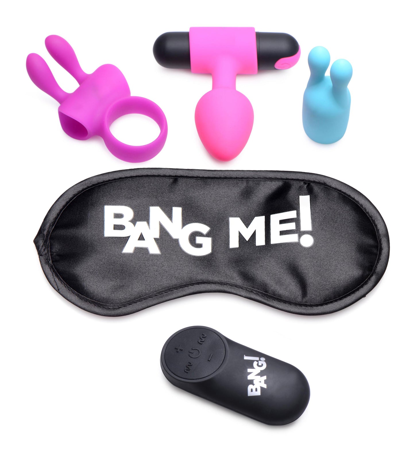 XR Brands Birthday Sex Kit – C-Ring, Plug, C-Stim, Bullet and Blindfold