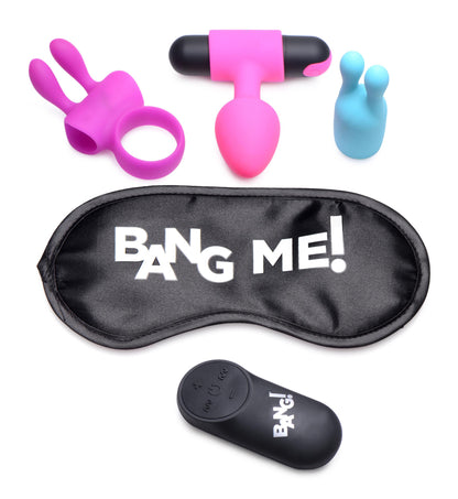 XR Brands Birthday Sex Kit – C-Ring, Plug, C-Stim, Bullet and Blindfold