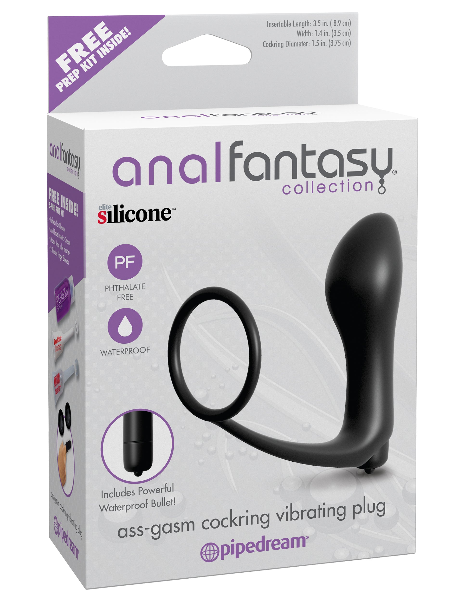 Pipedream Ass Gasm Vibrating Cockring Plug – Black