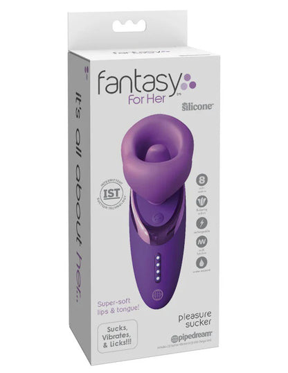 Pipedream Fantasy for Her Pleasure Sucker - Multi-Function Suction and Vibration Device - Purple