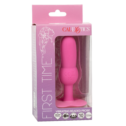 CalExotics First Time Vibrating Beaded Probe - Pink - 10 Functions