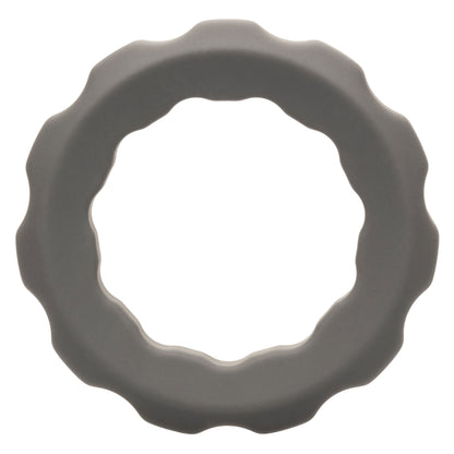 CalExotics Alpha Liquid Silicone Erect Ring - Gray - Ultra-Stretchy Enhancer