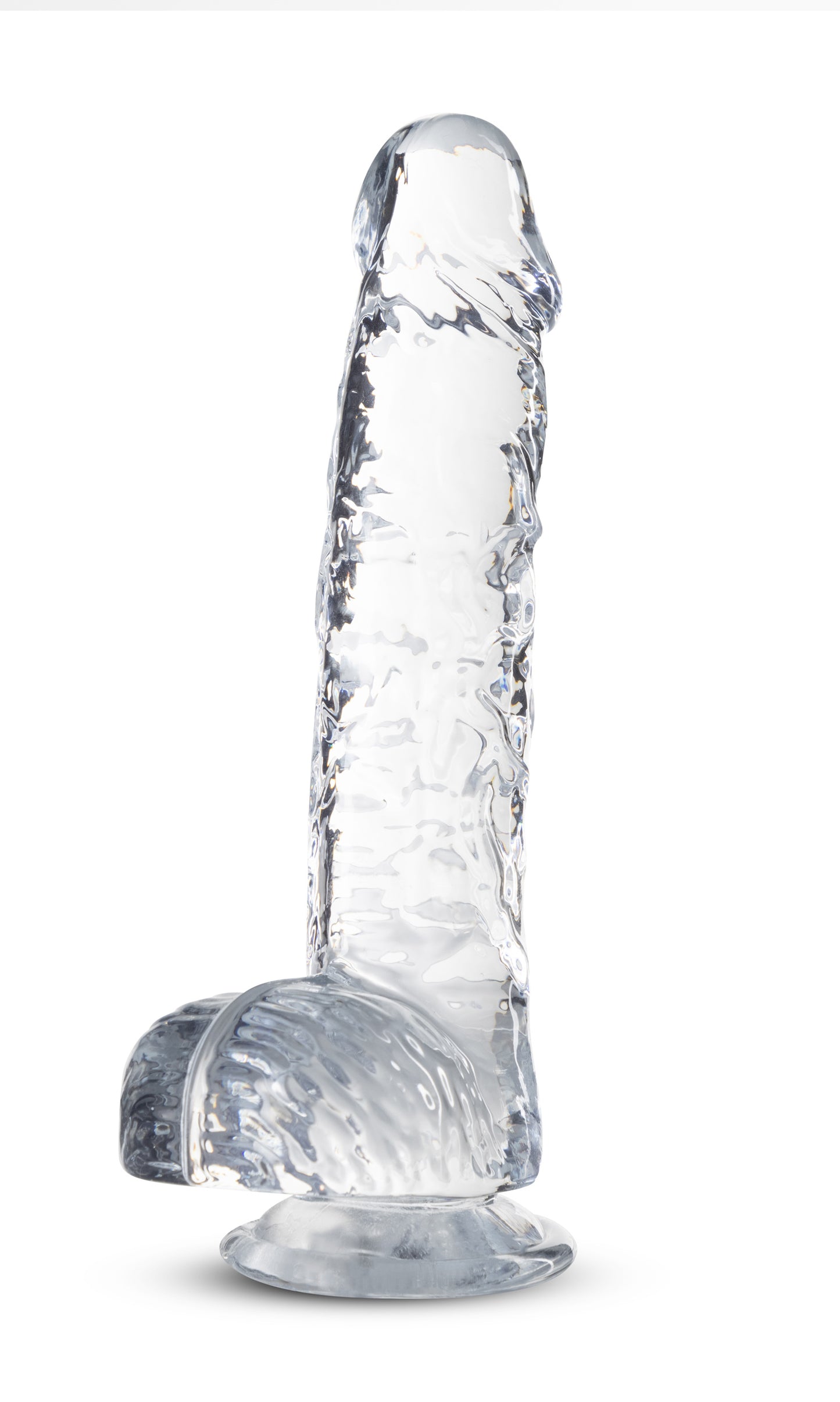 Blush Naturally Yours 6 Inch Crystalline Dildo - Clear - Life-like Design with Suction Cup Base