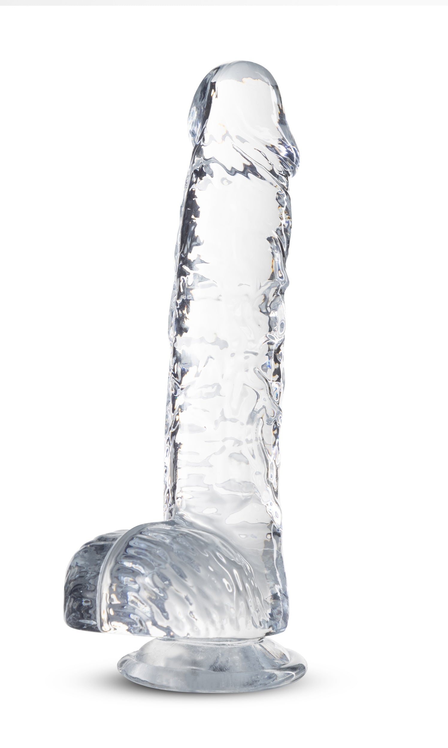 Blush Naturally Yours 6 Inch Crystalline Dildo - Clear - Life-like Design with Suction Cup Base