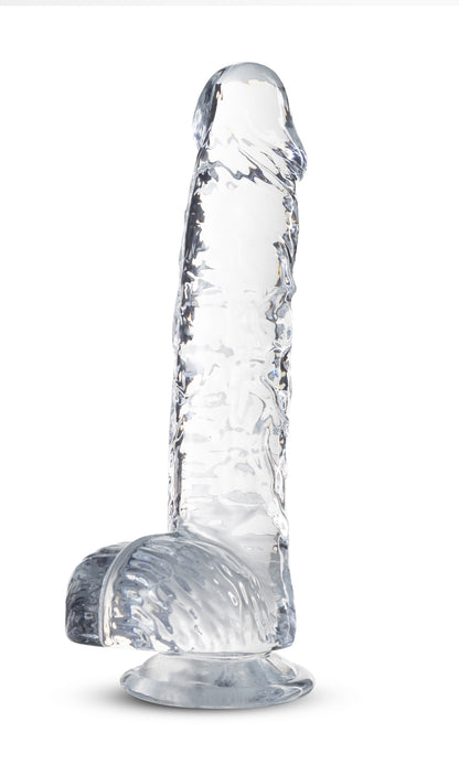 Blush Naturally Yours 6 Inch Crystalline Dildo - Clear - Life-like Design with Suction Cup Base