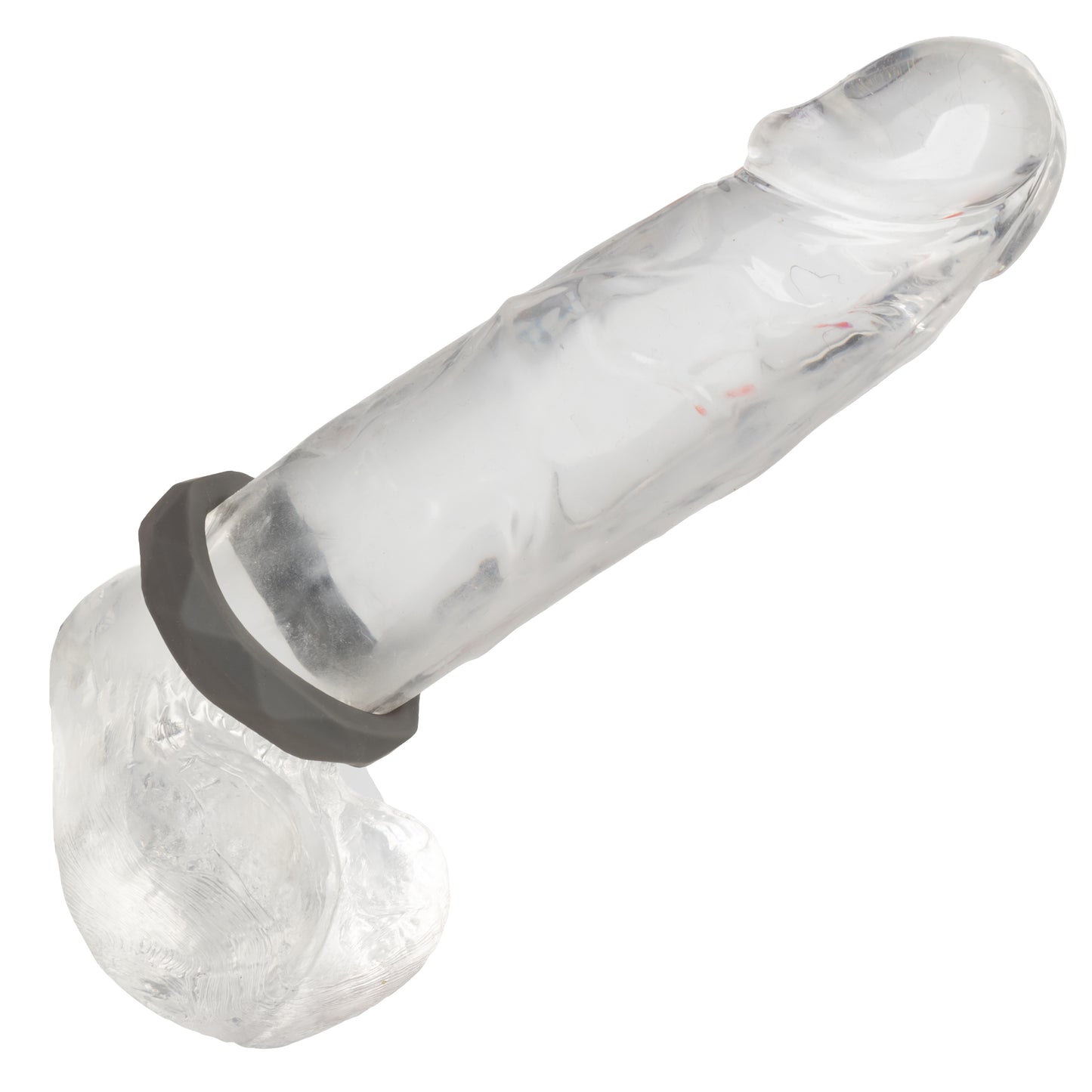 CalExotics Alpha Liquid Silicone Prolong Prismatic Ring - Gray