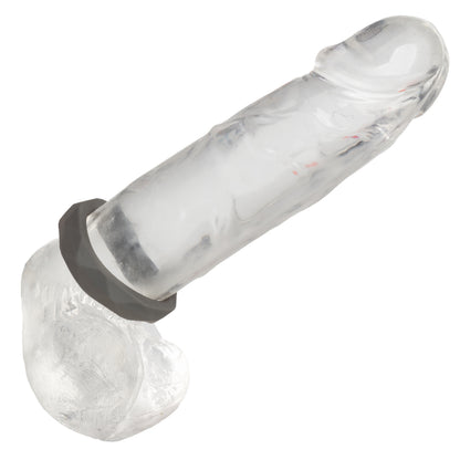 CalExotics Alpha Liquid Silicone Prolong Prismatic Ring - Gray