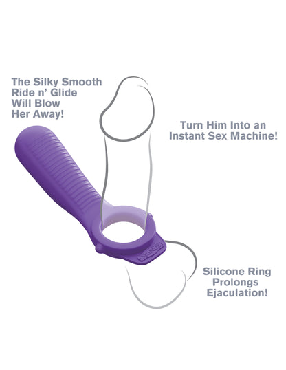 Pipedream Ride N' Glide Couples Ring – Purple – Multi-Speed Vibrating