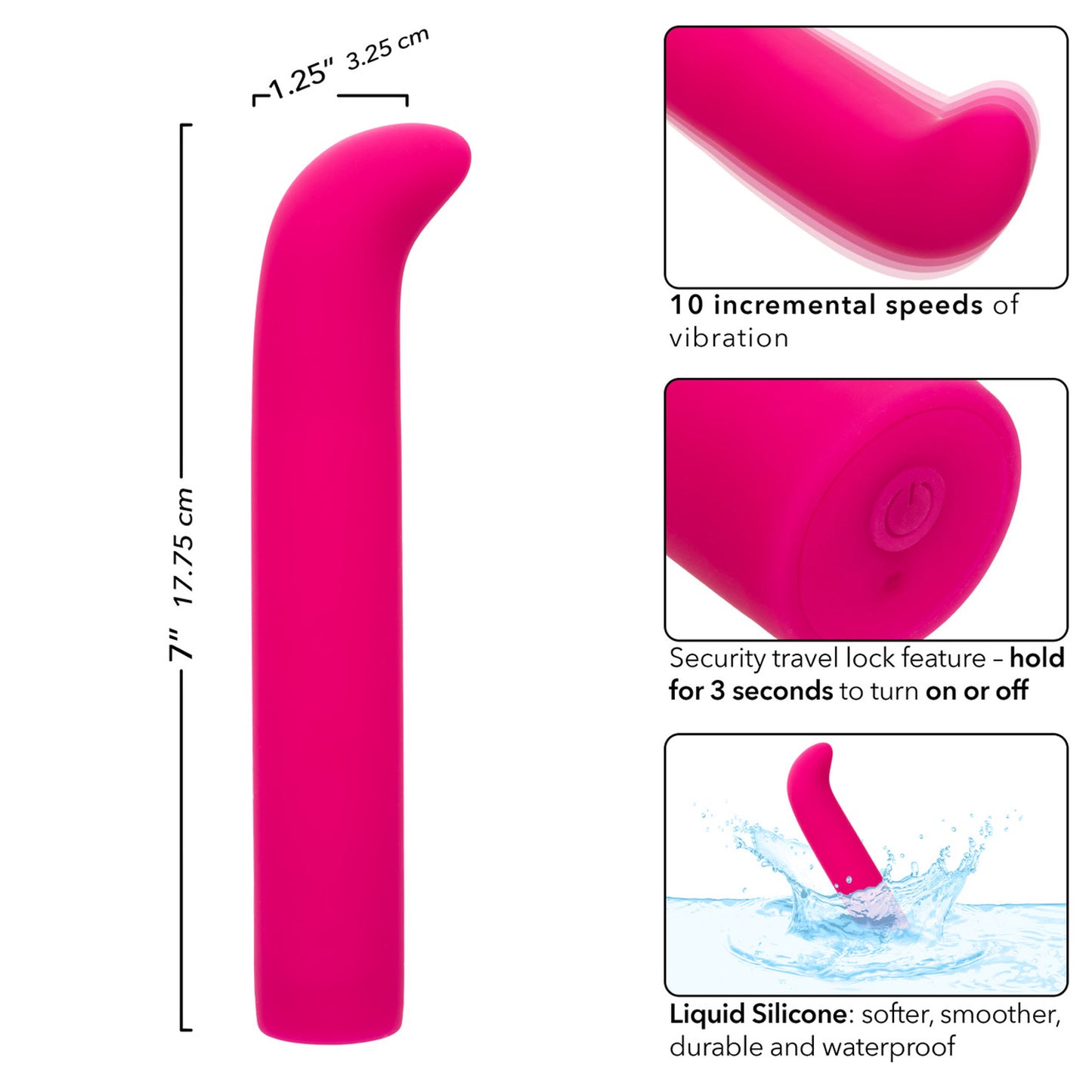CalExotics Rechargeable Classic Chic Standard G Vibrator - Pink