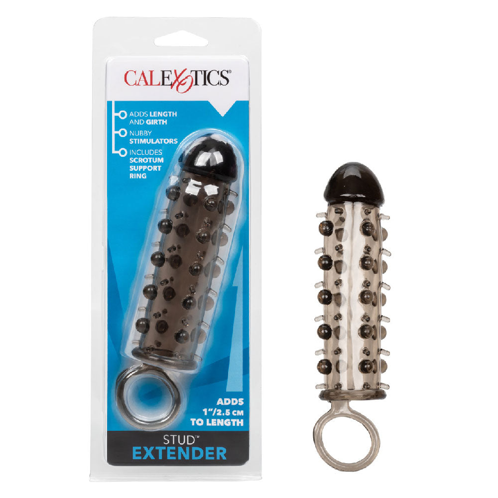 CalExotics Stud Extender Smoke Penis Extender with Support Ring - Gray