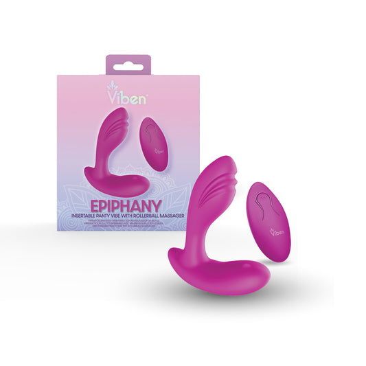 Epiphany Dual Motor Clitoral Rollerball Panty Vibe - Berry