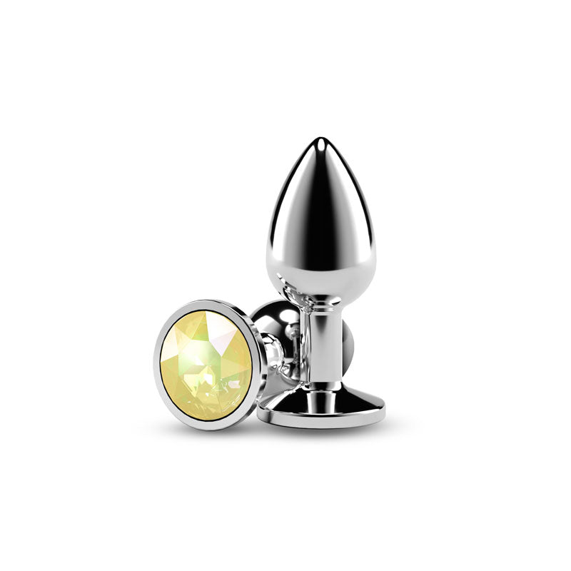 NS Novelties Rear Assets Silver Medium Anal Toy – Yellow