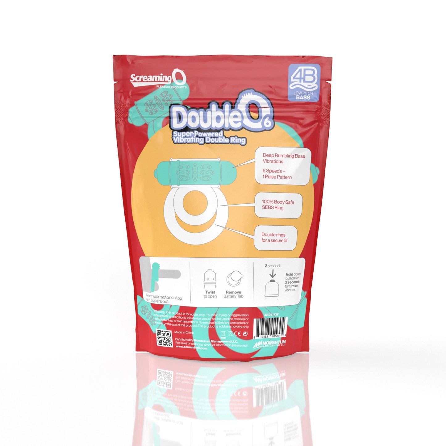 Screaming O Double O Super Powered Vibrating Double Ring – Kiwi