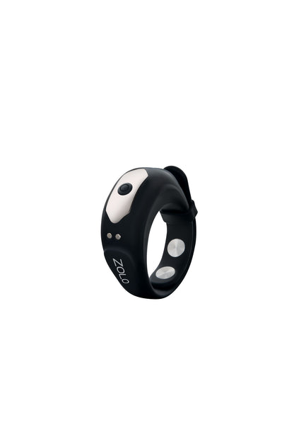 Zolo Fit Rite Vibrating Cock Ring with Snaps - Black