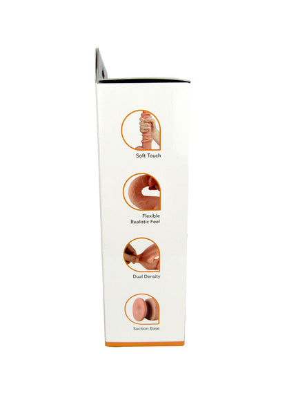 Viben Real Skin 7.5" Dual Layer Dildo - Beige - Realistic and Bendable