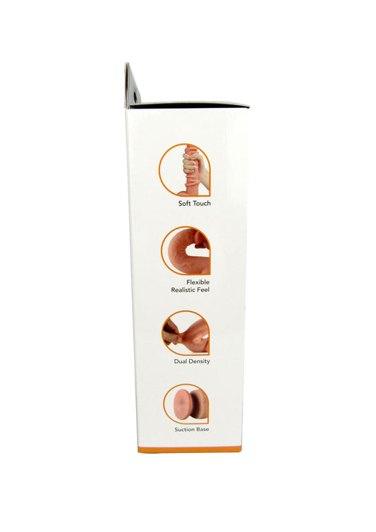 Viben Real Skin 7.5" Dual Layer Dildo - Beige - Realistic and Bendable