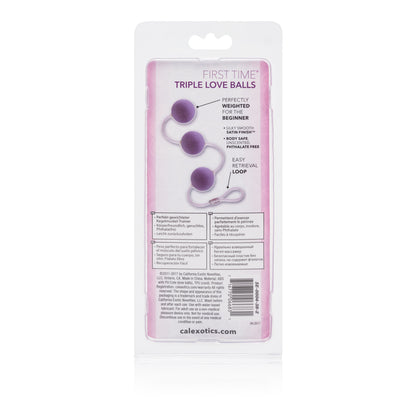 CalExotics First Time Love Balls Triple Lovers – Purple, Phthalate Free