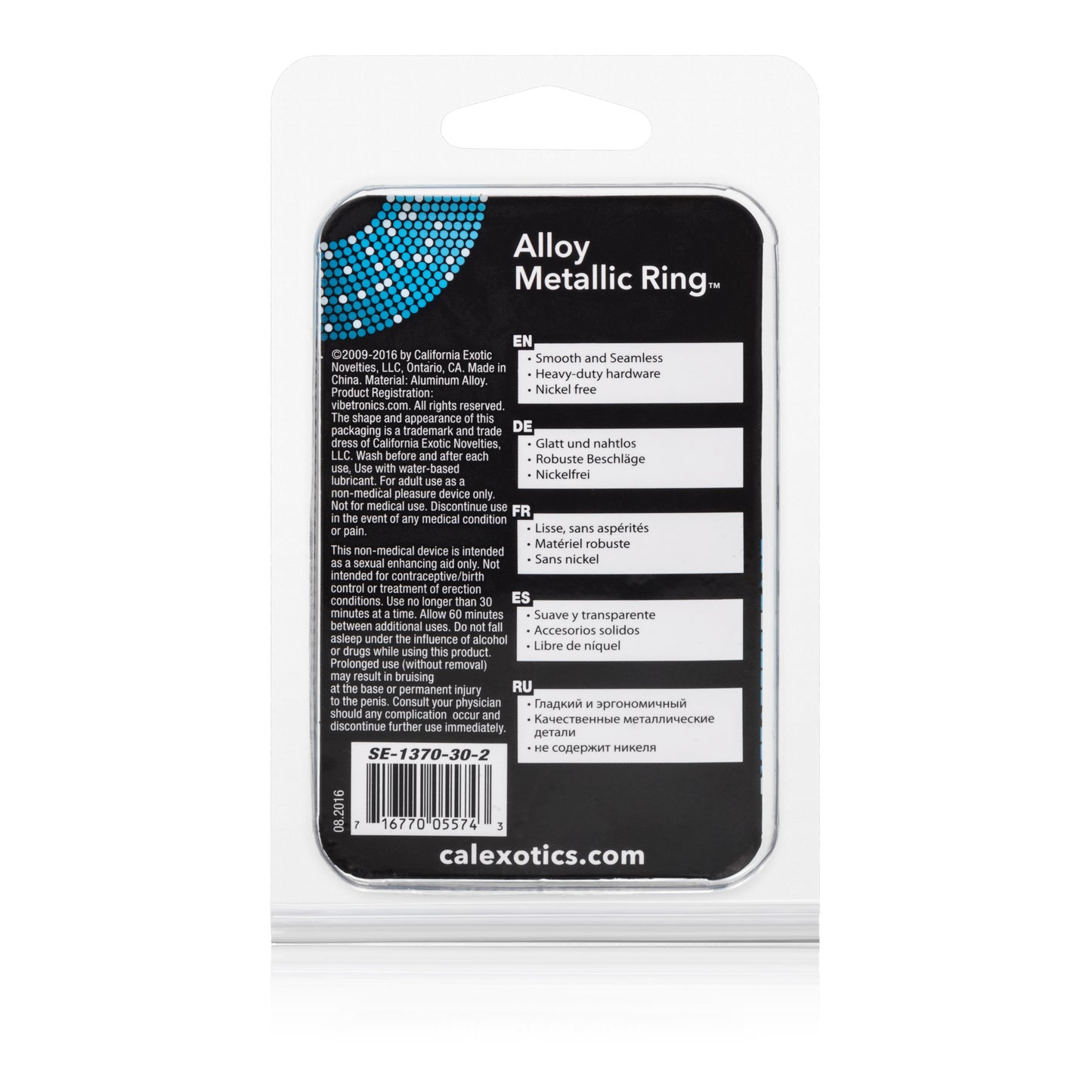 CalExotics Alloy Metallic Extra Large Enhancement Rings – Silver