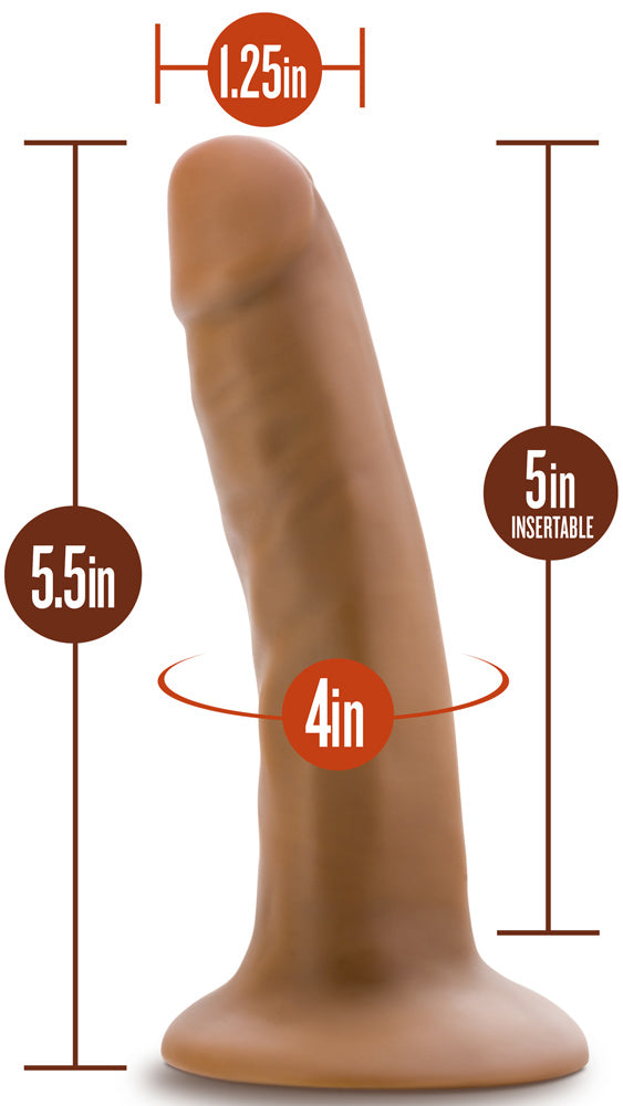 Dr. Skin Dr. Lucas 5 Inch Dong with Suction Cup - Mocha