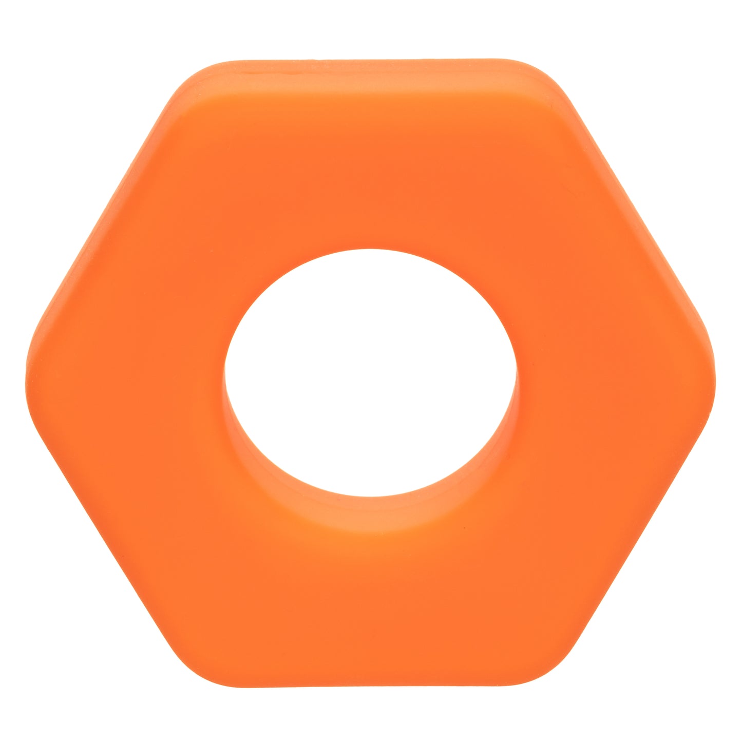 Alpha Liquid Silicone Prolong Sexagon Ring - Orange - Waterproof Enhancer