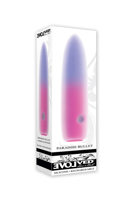 Evolved Novelties Paradise Bullet Vibrator - Purple/Pink - Multi-Speed Waterproof