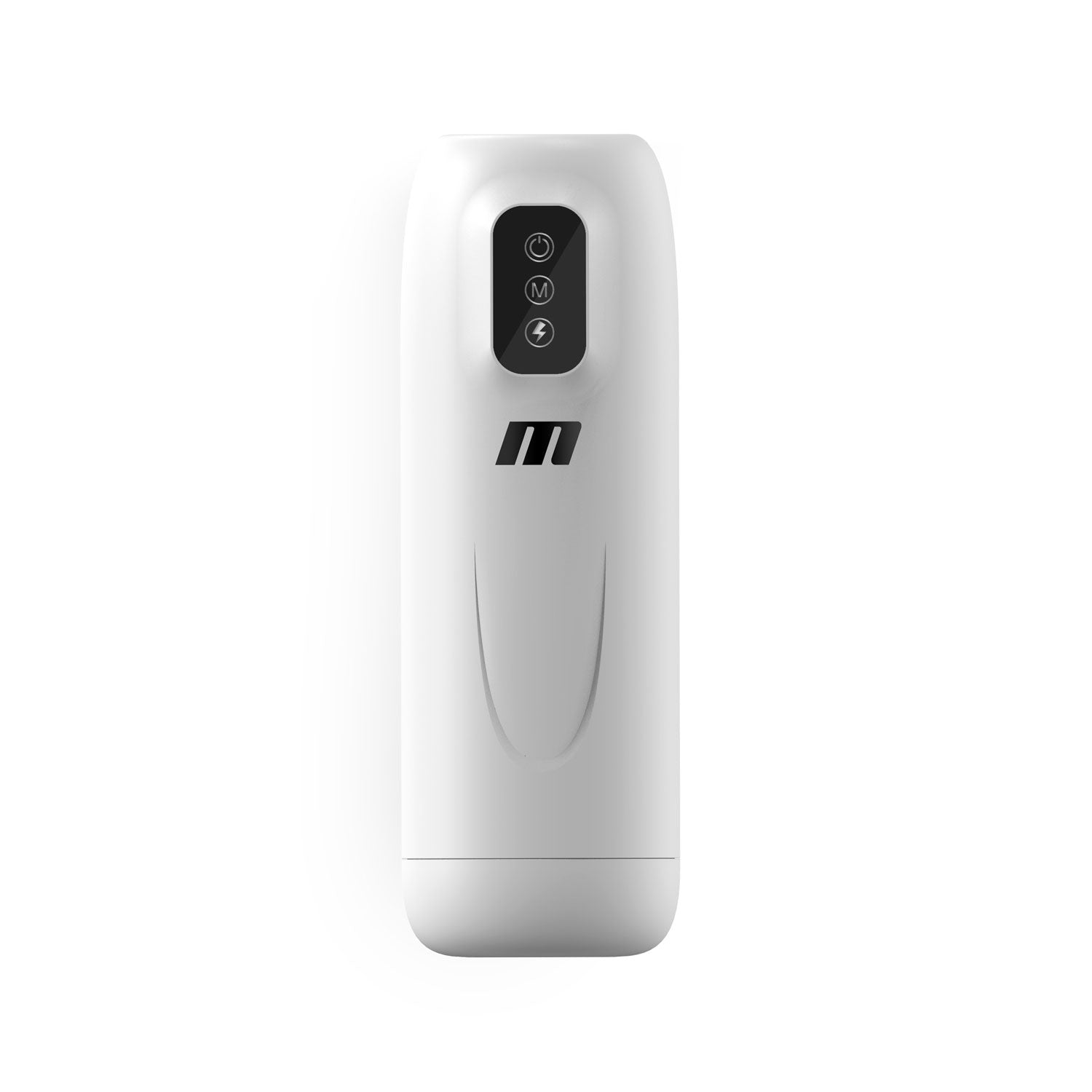 M for Men Robo-Bator Male Masturbator – White – 7 Vibrating and Stroking Modes