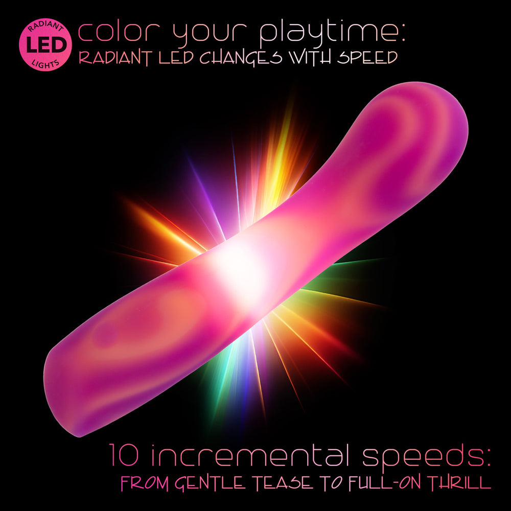 CalExotics Endless Summer Sunset Seducer G-Spot Vibrator, Dual-Layer Liquid Silicone, Pink