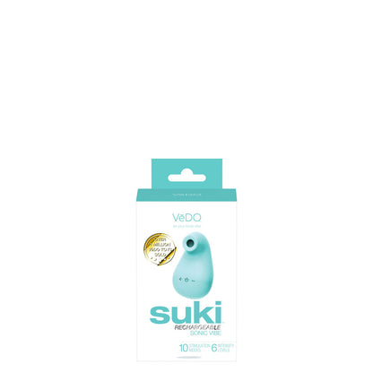 Suki Rechargeable Sonic Vibe - Tease Me Turquoise - Clitoral Stimulator with Pulsating and Vibrating Modes