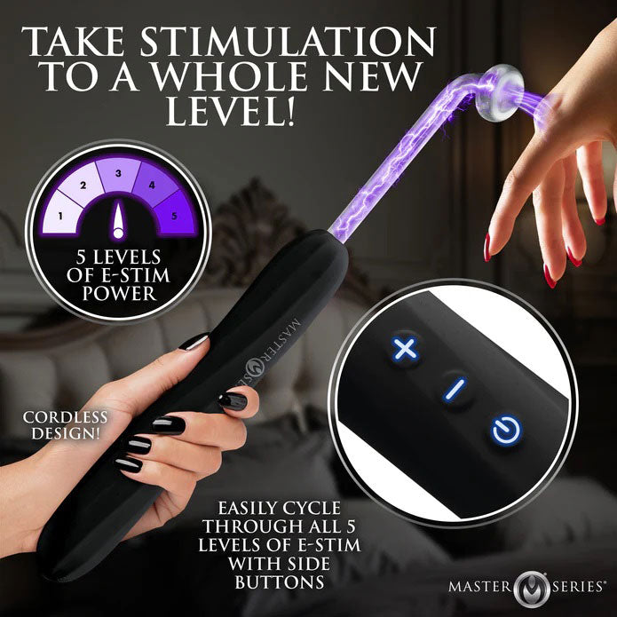 Elektra Rechargeable E-Stim Wand – Black – Multi-Function