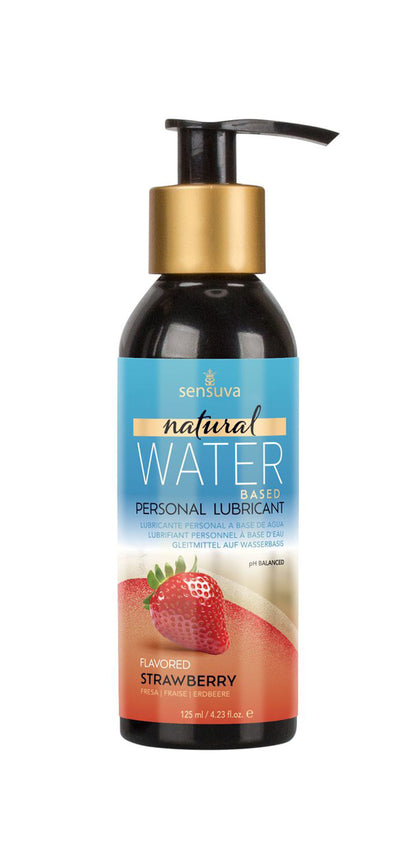 Sensuva Natural Water-Based Personal Lubricant – Strawberry – 4 Fl. Oz.