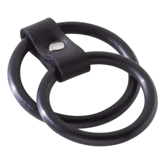 Spartacus Nitrile Dual Cock Ring – Black – Phthalate Free